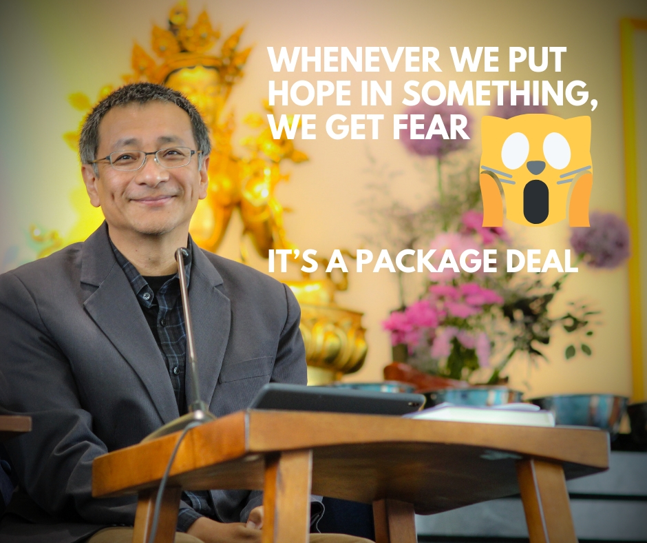Hope and fear, a package deal