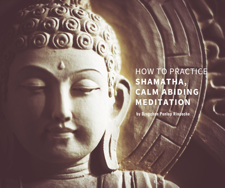 Sepia closeup of stone statue of a peaceful Buddha in meditation, gently smiling